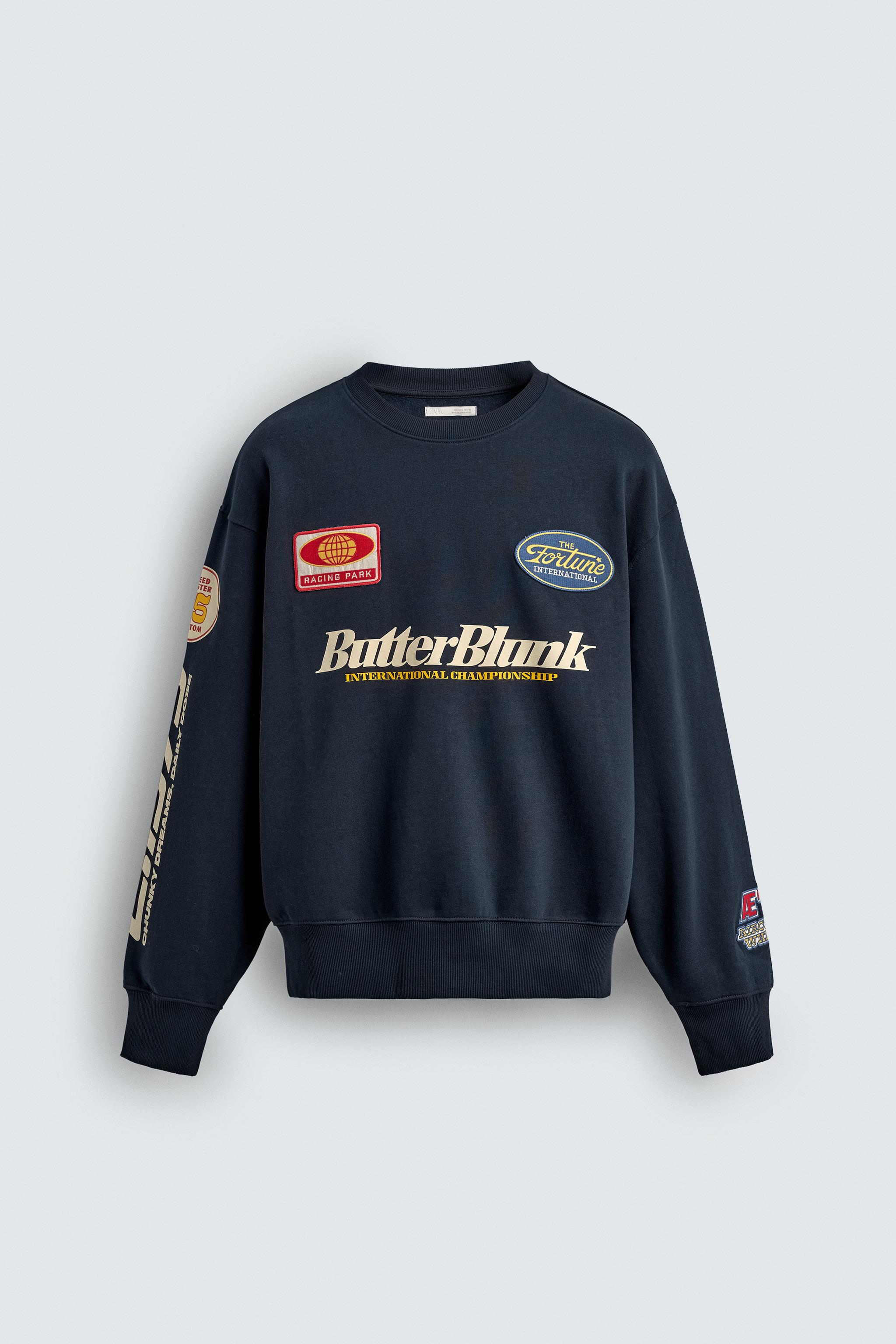 SWEAT COL ROND AVEC PIÈCES